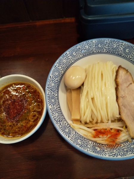 「KARA辛みそつけ麺（味玉付き）」@みそらーめん かたぶつの写真