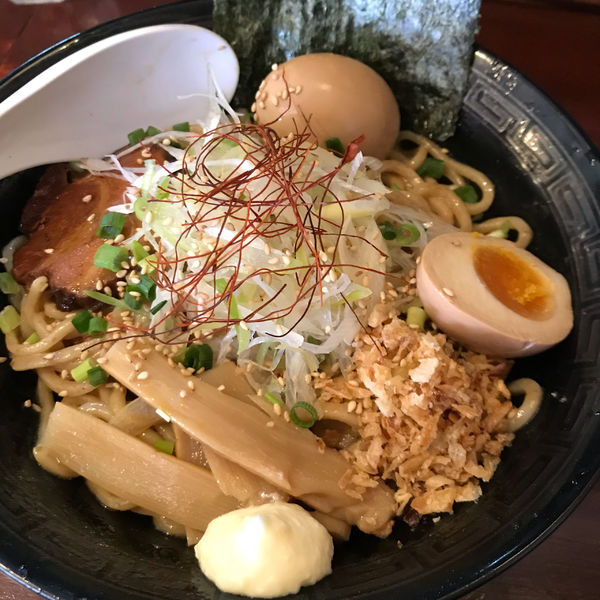 「まぜそば（大）味玉トッピング」@北海豚骨麺屋 銀鈴の写真