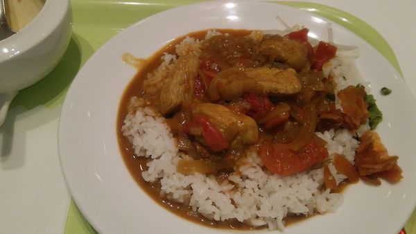 「トマトチキン 980円＋辛4 30円」@インド式カレー 夢民の写真