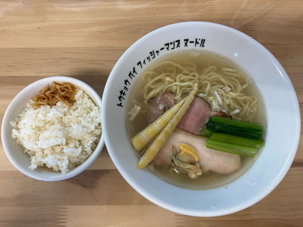 「潮らぁ麺＋貝だしライス」@Tokyo Bay Fisherman's noodleの写真