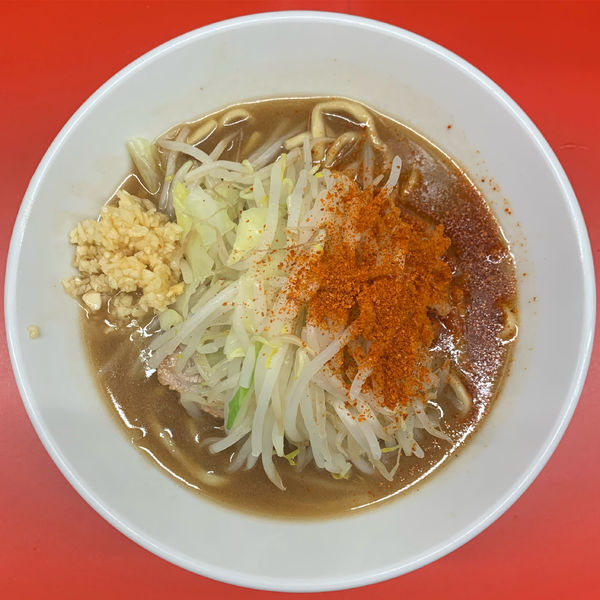 「ミニラーメン ニンニク トウガラシ」@ハナイロモ麺 吉祥寺本店の写真