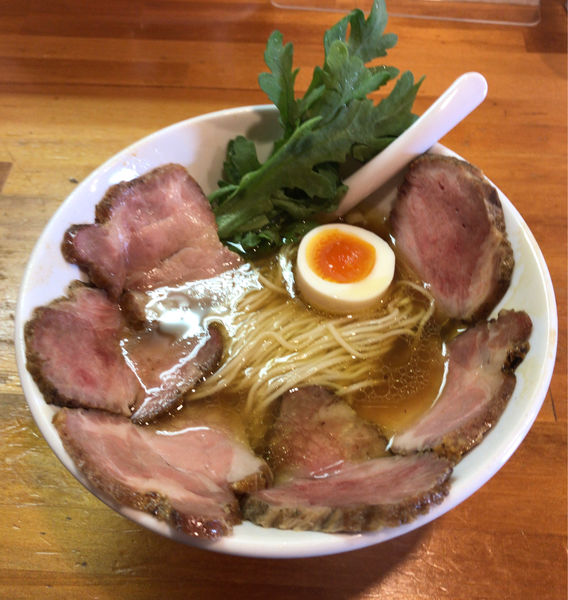 「地鶏醤油+肉増し」@極汁美麺 umamiの写真