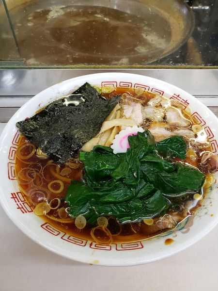 「青島ラーメン　ほうれん草¥50」@青島食堂 秋葉原店の写真