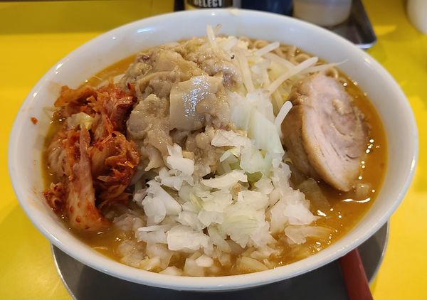 「味噌らーめん+キムチ+玉ねぎ」@ラーメン ヒカリの写真