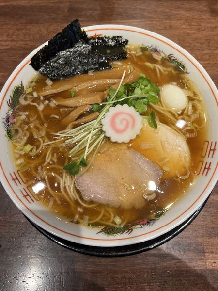 「中華そば700円+ミニそぼろ丼300円」@焼鳥 トリビアンの写真