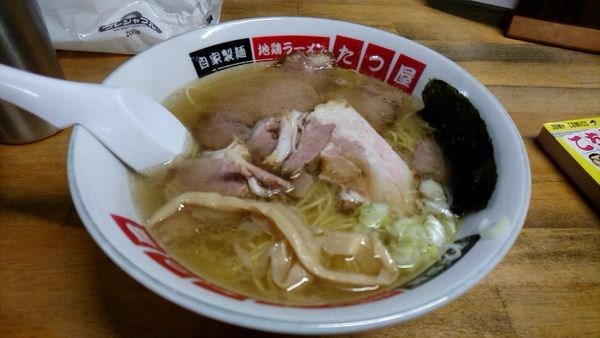 「チャーシューメン「塩」950円」@地鶏ラーメン たつ屋の写真