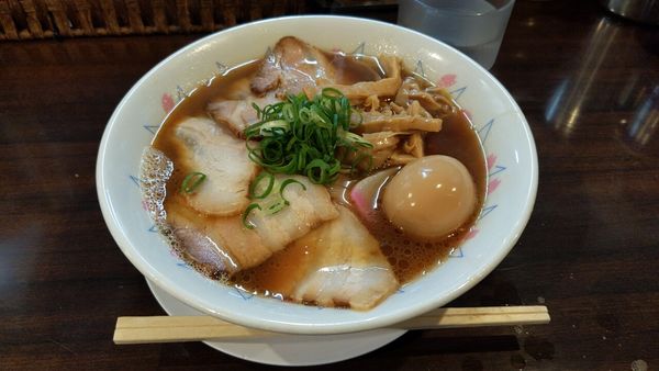 「チャーシュー味玉そば」@のりや食堂の写真