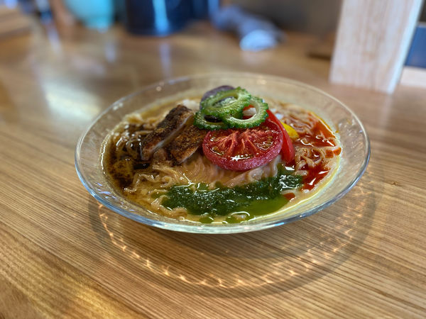「冷やしカレーそば、キーマご飯」@麺 㐂色の写真
