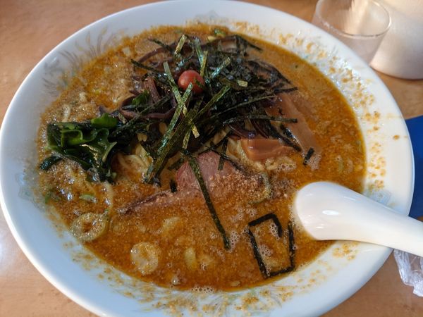 「楽楽らぁ麺　730円+大盛り200円」@らぁ麺 楽楽の写真
