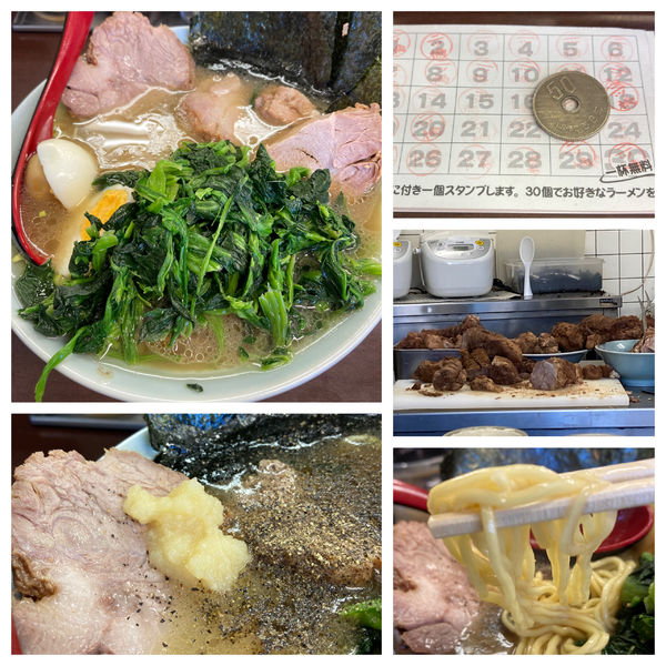 「チャーシューメン　ほうれん草増し」@ラーメンショップ 二ツ橋店の写真