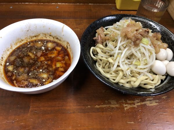 「たまつけ麺うずらアブラ」@蓮爾 新町一丁目店の写真