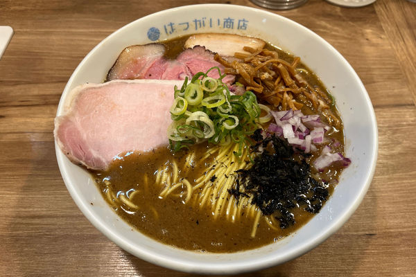 「【限定】濃厚秋刀魚煮干し900円+大盛100円」@はつがい商店の写真