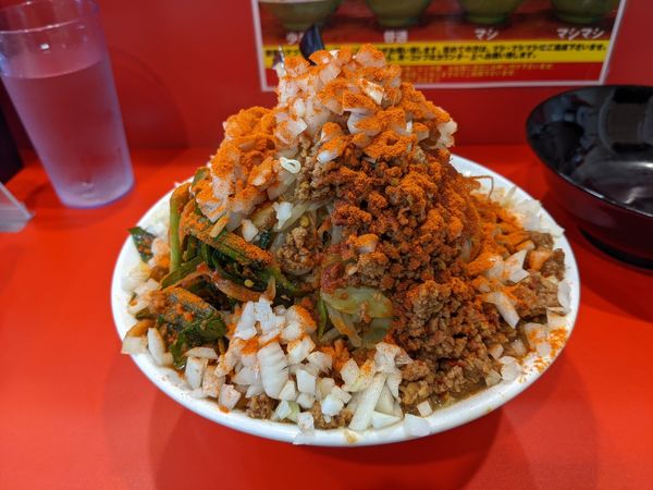 「ヒーヒー麺　950円（野菜まし、アブラまし）」@立川マシマシ 太田店の写真