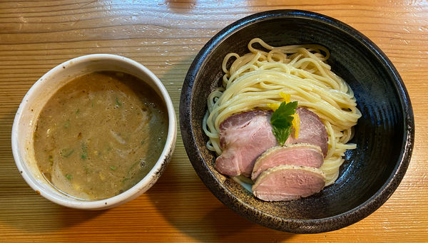 「鴨白湯つけそば」@はりけんラーメン 南店の写真