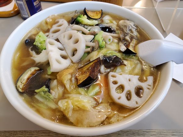 「彩り秋野菜あんかけそば」@古寿茂 日本橋店の写真