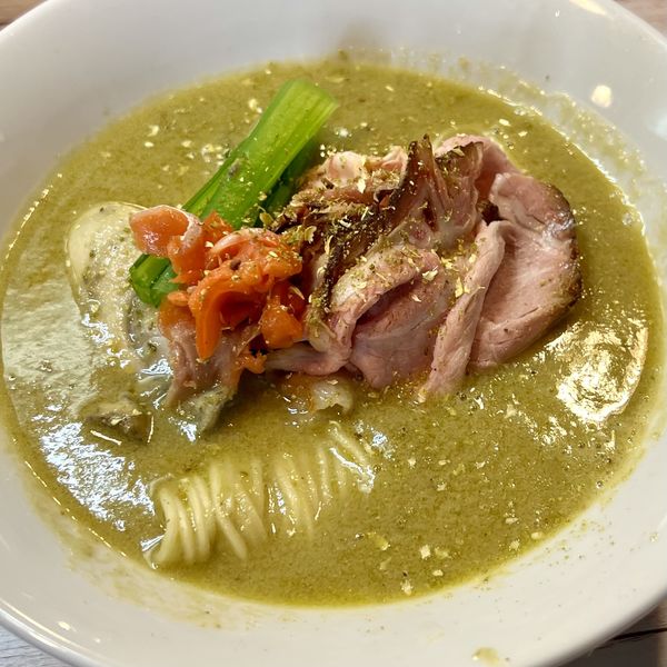 「【限定】濃厚牡蠣山椒そば」@世田谷中華そば 祖師谷七丁目食堂の写真