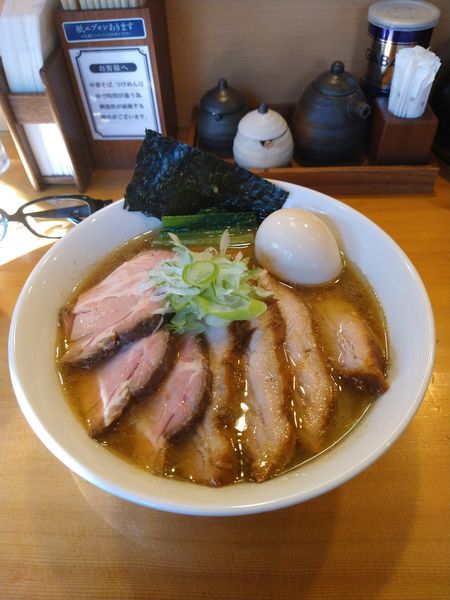 「中華そば+肉増し　中盛　1100円」@つけ麺 大武の写真