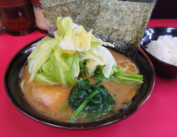 「ラーメン並盛＋キャベツ」@田上家の写真