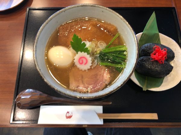 「味玉中華蕎麦＋稲荷寿司」@中華蕎麦 きつねの写真