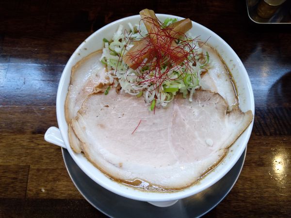 「いか二代目チャーシュートッピング1160円」@秋刀魚煮干し蕎麦 高倉の写真