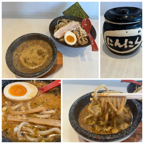 「石焼き濃峰つけ麺 大盛り オープン記念価格 500円」@つけ麺専門店 峰の写真