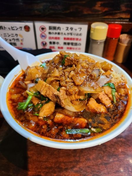 「辛いスタ満ソバ」@元祖スタミナ満点らーめん すず鬼の写真