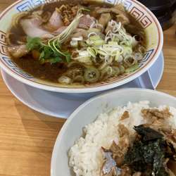 サバ醤油そばとサバ飯のセット¥950