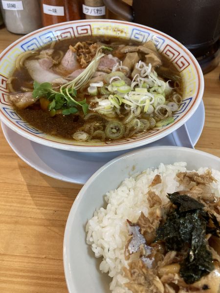 「サバ醤油そばとサバ飯のセット¥950」@サバ6製麺所 福島本店の写真