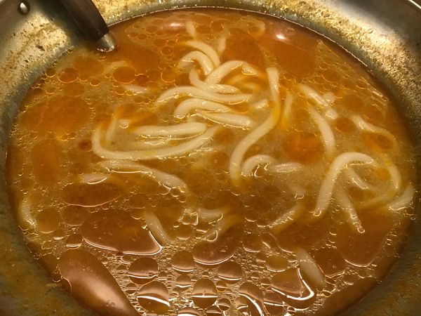 「もつ鍋(2人前より、580円)の〆のうどん200円他」@ウエスト ゲイツ店の写真