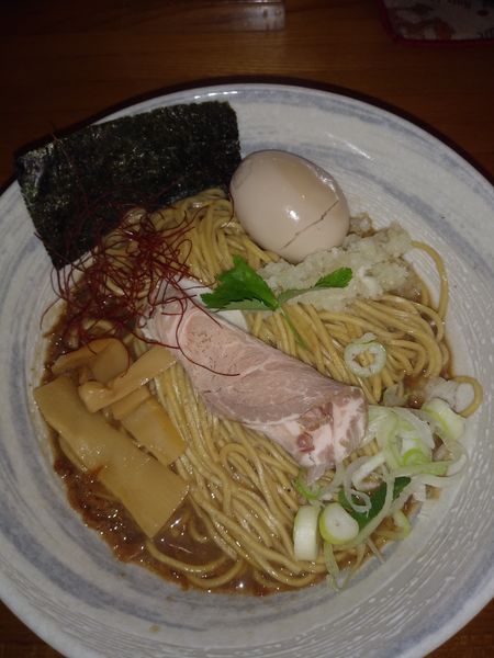 「赤海老と平子の海老味噌そば〜細麺〜おい飯付」@麺屋 ひな多の写真