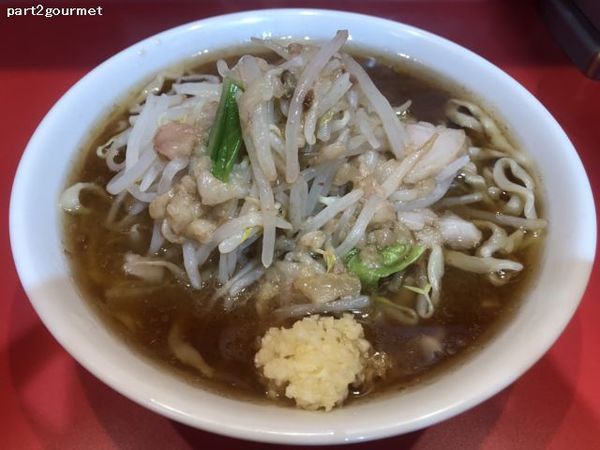 「らーめん ミニ(豚1枚) 「ニンニクアブラ」(750円)」@麺屋 桐龍 久喜店の写真