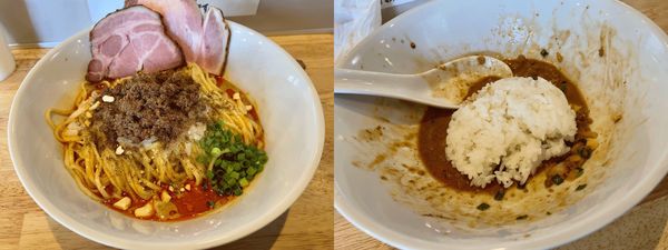 「汁なし坦々 900円 ＋ 白ごはん 100円」@中華そば ひしおの写真