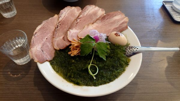 「あおさ海苔そば 潮味 大盛 叉焼 煮卵」@支那蕎麦 大丸の写真