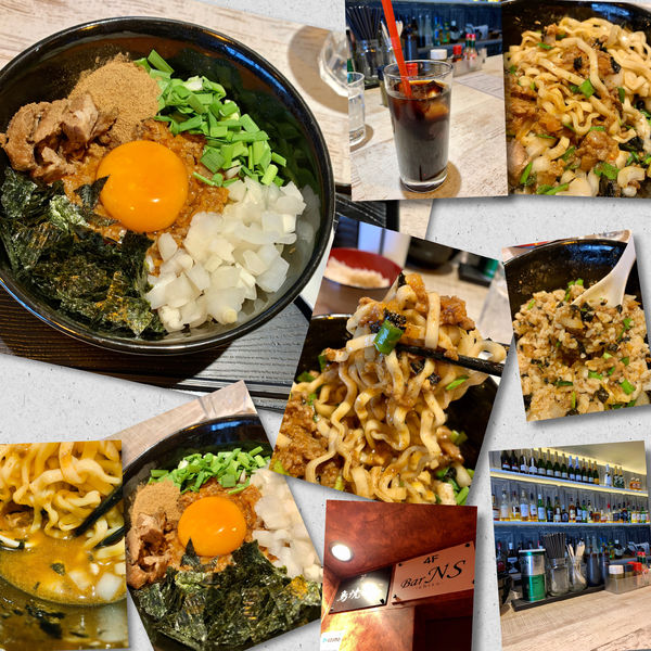 「琉球まぜそば（追い飯・ソフトドリンク付）1000円」@Bar NSの写真