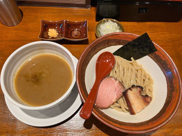 「つけ麺 900円」@長男、ほそのたかしの写真
