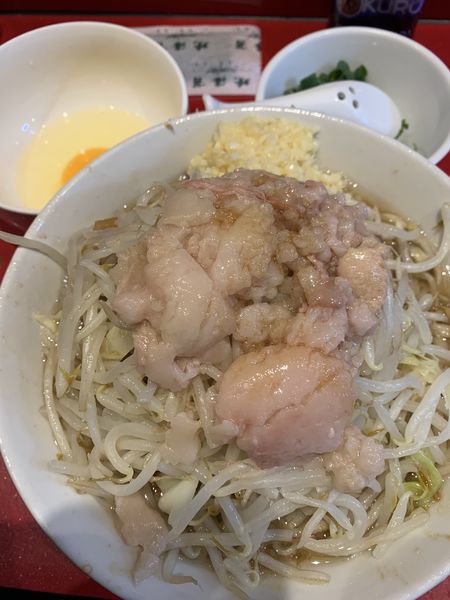 「ラーメン半分」@ラーメン二郎 西台駅前店の写真