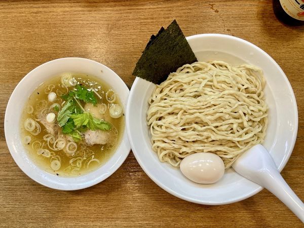 「キリン一番搾り生 中瓶 → 特製塩つけめん 大盛」@らぁめん山と樹の写真