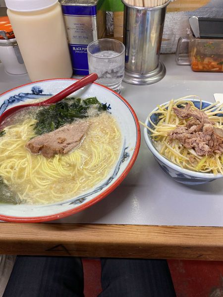 「塩ラーメン油多め、ネギチャーシュー丼」@ラーメンショップ 122号騎西店の写真