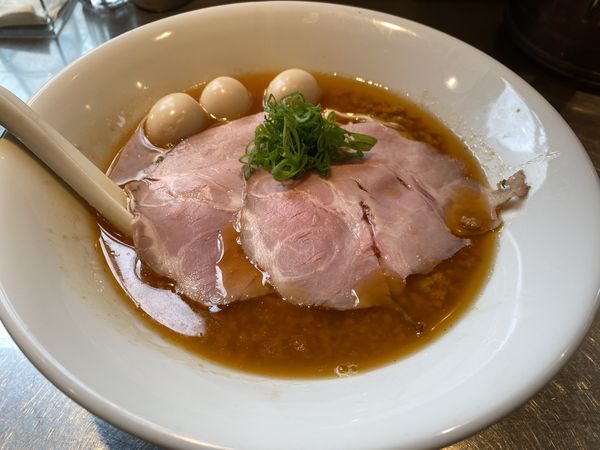 「あん肝そば 1100円」@さんじの写真