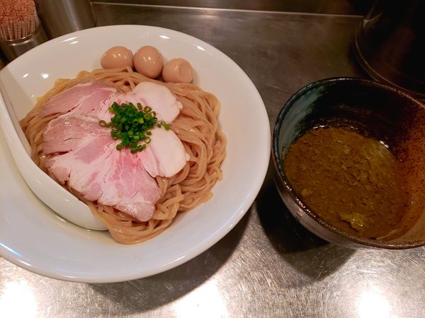 「淡麗帆立煮干昆布水つけ麺 1100円」@さんじの写真