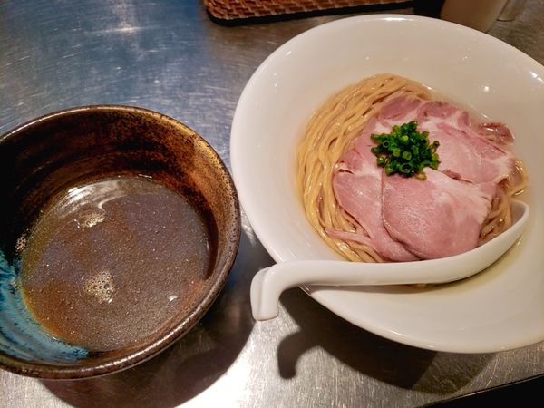 「淡麗蜆煮干昆布水つけ麺 1100円」@さんじの写真