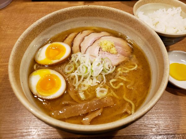 「味噌+ライス　味玉　チャーシュー」@らーめん 福籠の写真