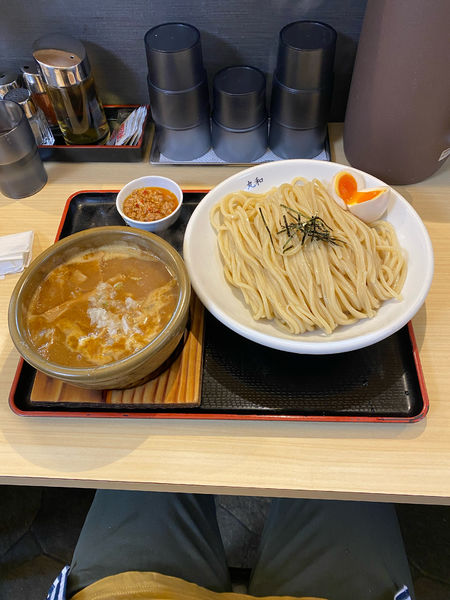 「丸和みそつけ麺中盛り味玉」@つけ麺丸和 各務原分店の写真