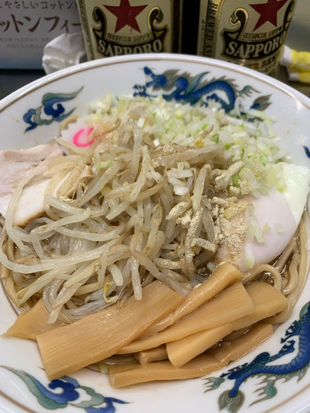 「油そば 半熟卵」@中華そば みたかの写真