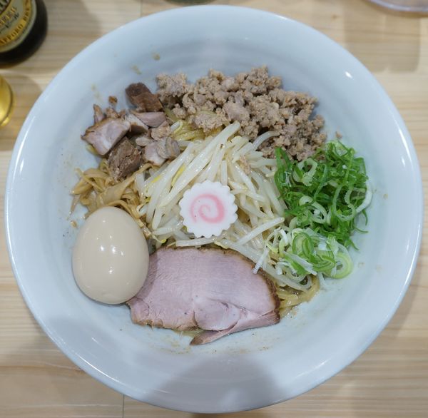 「【限定】三ん寅×大島コラボ「味噌MAZE＋煮玉子＋赤星×2」」@三ん寅の写真