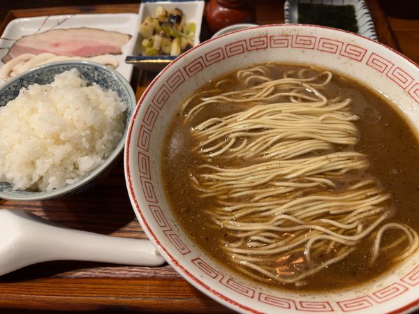 「茸マッシュルーム定食」@炭火焼濃厚中華そば 倫道の写真