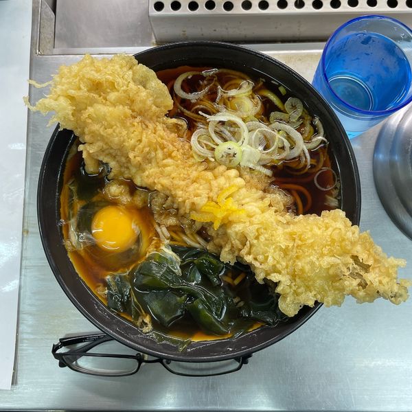 「穴子天そば＋玉子」@日栄軒の写真