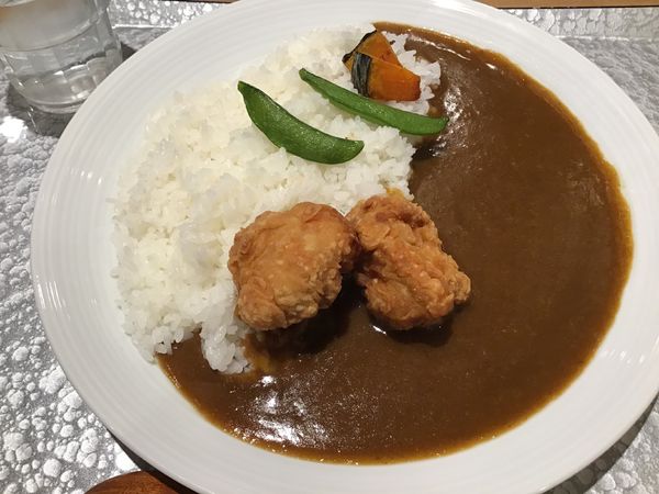 「からあげカレー390円」@定食 馬乃米 天神店の写真