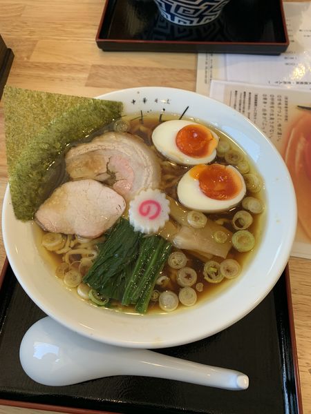 「中華蕎麦 卵トッピング」@自家製中華そば すずらんの写真