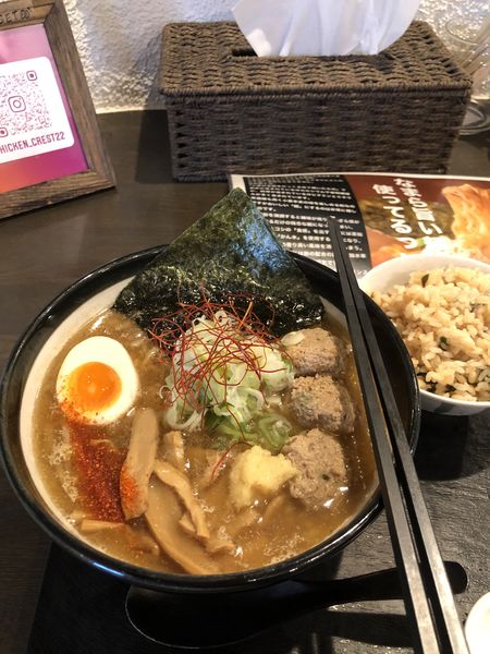 「味噌ラーメン880円」@知床鶏麺 CHICKEN CRESTの写真